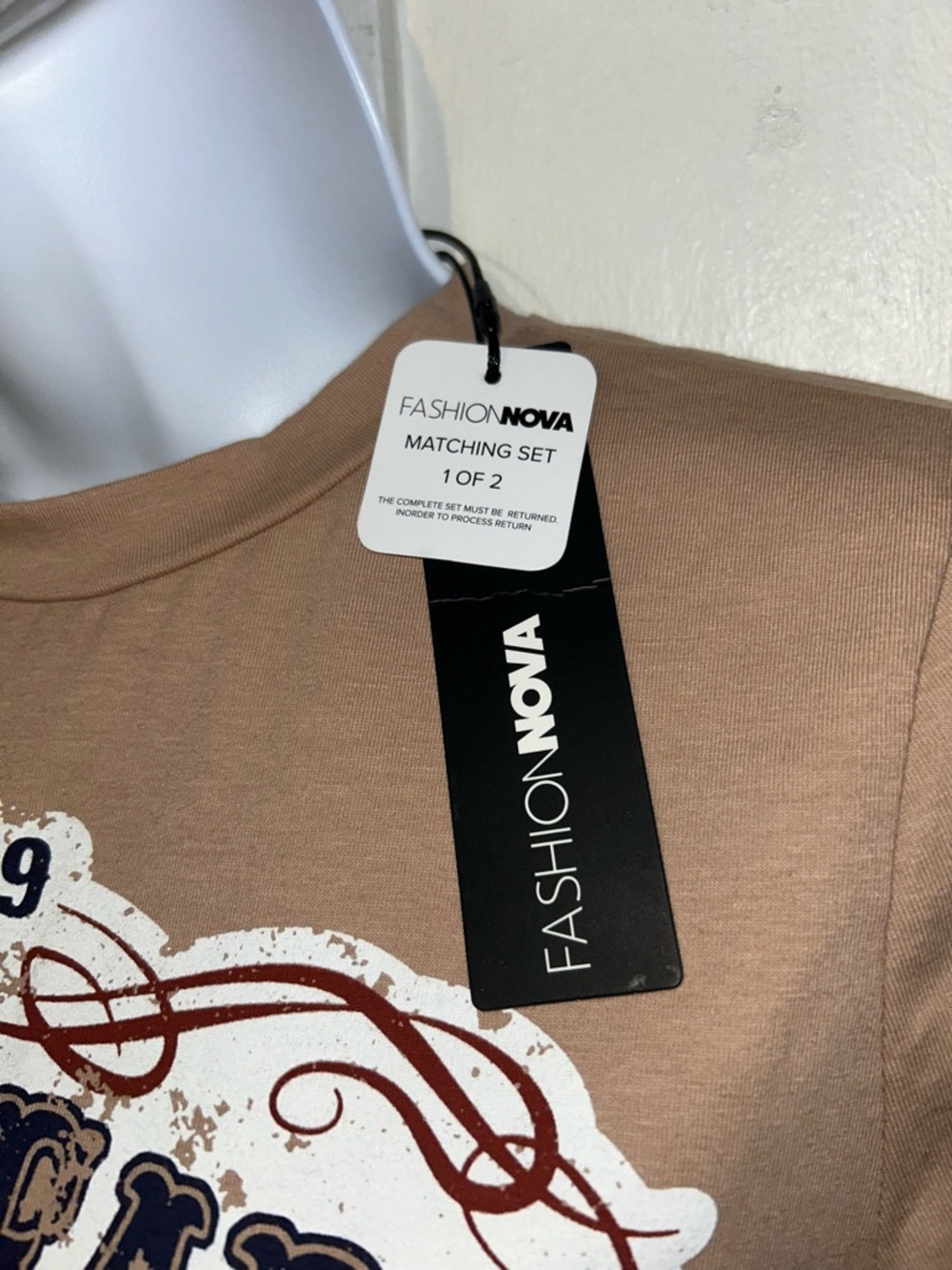 Fashion Nova Brown Rodeo Queen Graphic Crop Top & Skirt Set - Picture 5 of 6